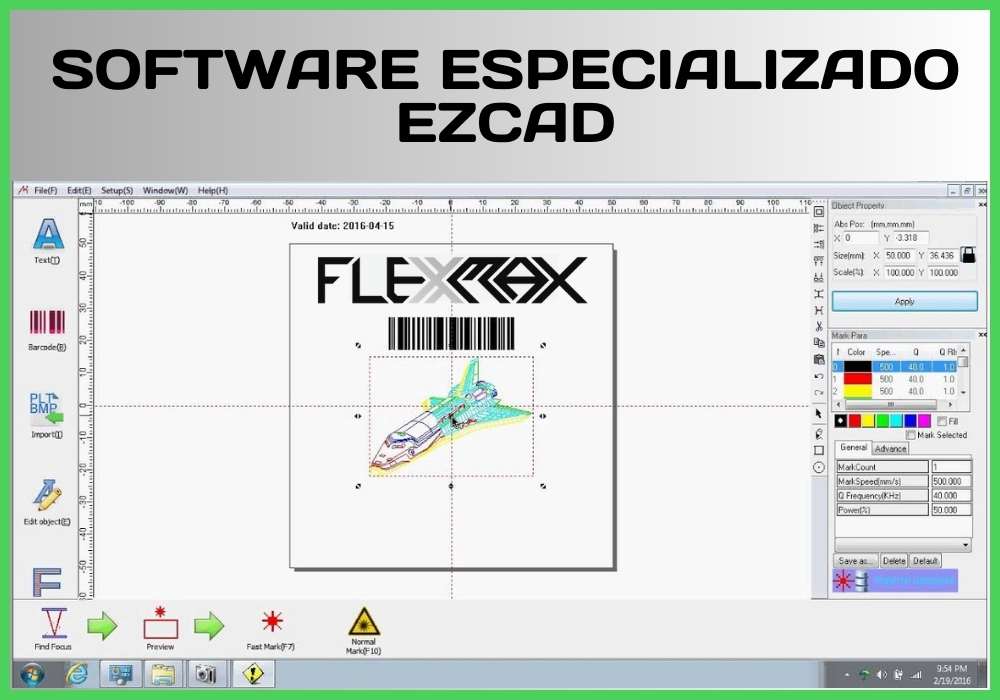 Software de control e interface EZCAD │ #1 en más usado en el mundo | FlexMax Perú